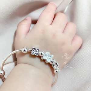 儒家寶寶👶🏻純銀 足銀 S999 寶寶手鐲 （單隻）有車有房有錢 滿月寶寶 車房錢 彌月禮 滿月禮 親子飾品 周歲 抓周