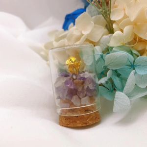 儒家珠寶 許願瓶 9999 純金 玫瑰花 純金玫瑰 黃水晶 白水晶 黑曜石 粉水晶 紫水晶 五行 情人節 七夕 水晶